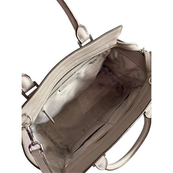 Michael Kors Selma Medium Satchel Crossbody Dark Dune Saffiano Leather - Picture 15 of 15